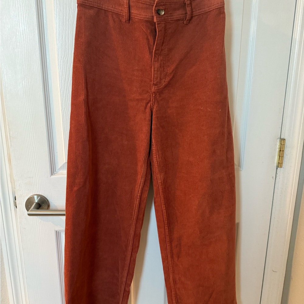 Billabong Brown Corduroy Pants High-Waisted Wide-Leg size 29